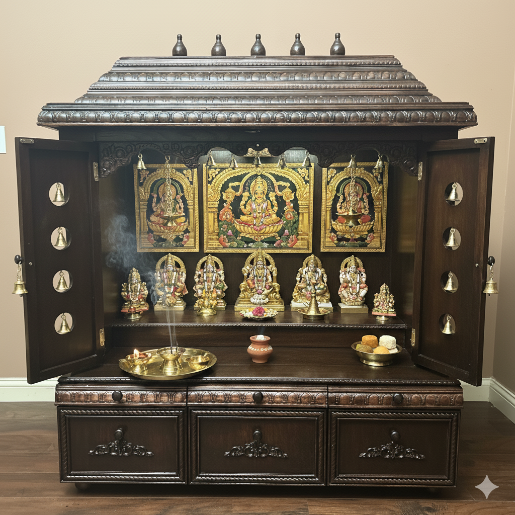 Closed Mandir with Four Doors