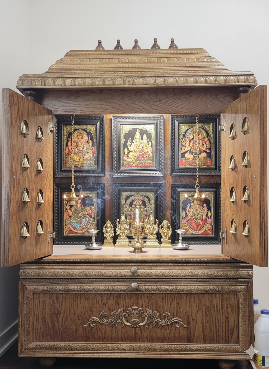 Mandir with 2 Doors