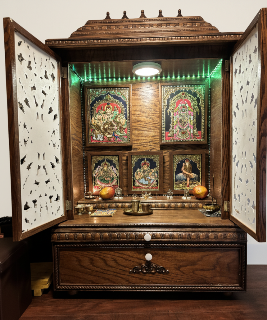 Closed Mandir with 2 Doors